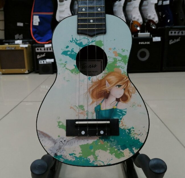 Укулеле сопрано TERRIS PLUS-70 ELF с рисунком