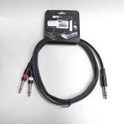 Кабель инсертный Invotone INSC200 Jack стерео 6.3мм-2 x Jack 6.35мм 2м