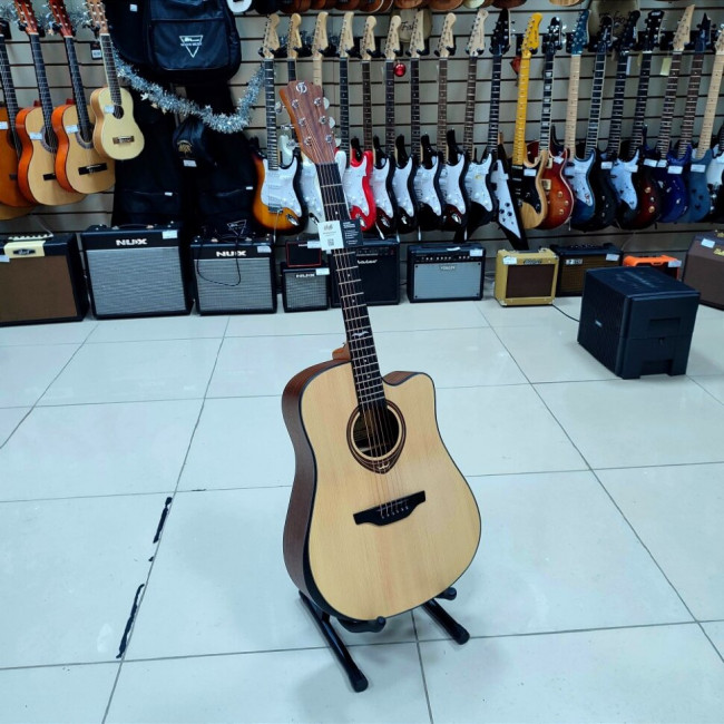 Акустическая гитара Flight AD-455C NA с вырезом цвет натуральный Акустическая гитара Flight AD-455C NA с вырезом цвет натуральный