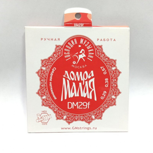 Струны для Домры Малой Господин Музыкант DM29F Сталь+ФБ