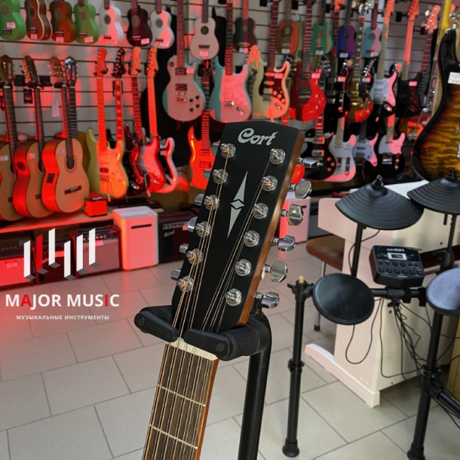 Акустическая 12-струнная гитара Cort AD810-12-WBAG-OP с чехлом цвет натуральный