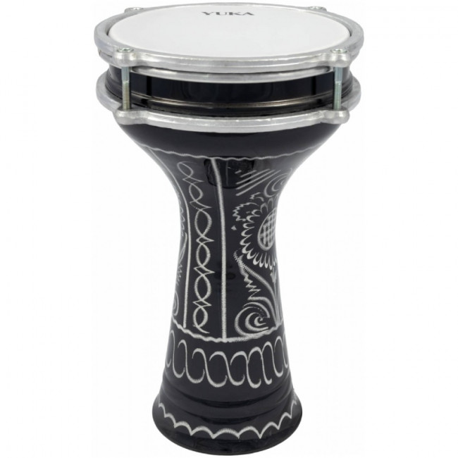 Дарбука Yuka YDRS7-12EBK диаметр 7` корпус алюминий Дарбука Yuka YDRS7-12EBK диаметр 7` корпус алюминий