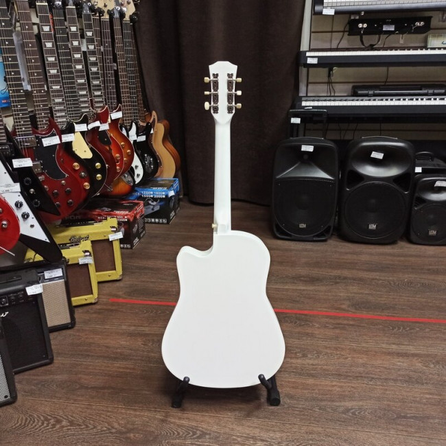 Акустическая гитара Belucci BC3820WH с вырезом белая Акустическая гитара Belucci BC3820WH с вырезом белая