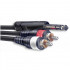 Кабель инсертный Stagg SYC2/PS2CM E  Jack 6.3 стерео - 2 x RCA 2м