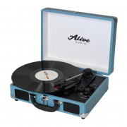 Виниловый проигрыватель Alive Audio GLM-01-AQ GLAM Aqua с Bluetooth
