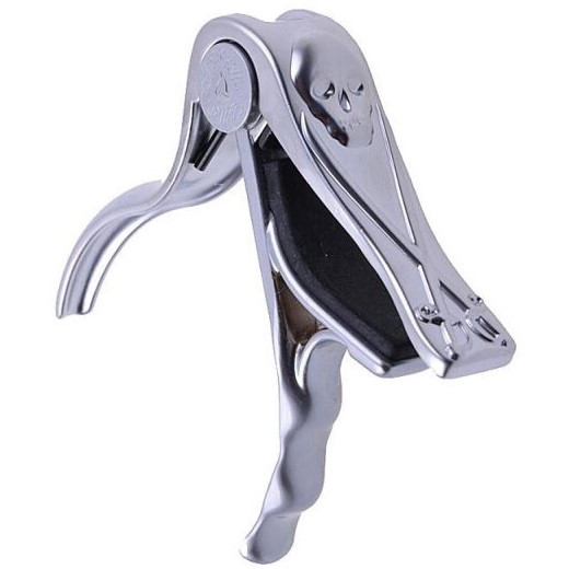 Каподастр для акустической гитары Alice A007H/PC череп хром Каподастр для акустической гитары Alice A007H/PC череп хром