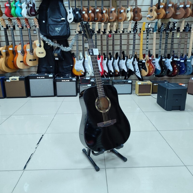 Акустическая гитара Flight D-130 BK форма дредноут цвет черный