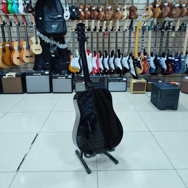 Акустическая гитара Flight D-130 BK форма дредноут цвет черный