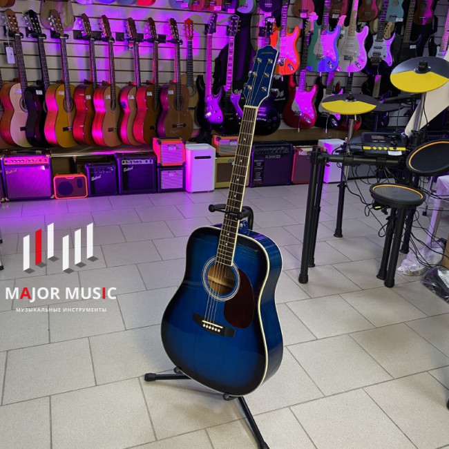 Акустическая гитара Naranda DG220BLS синяя Акустическая гитара Naranda DG220BLS синяя