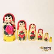 Матрешка Хохлома LHM10104 "Хохлома" 6 кукольная традиционная Матрешка Хохлома LHM10104 "Хохлома" 6 кукольная традиционная