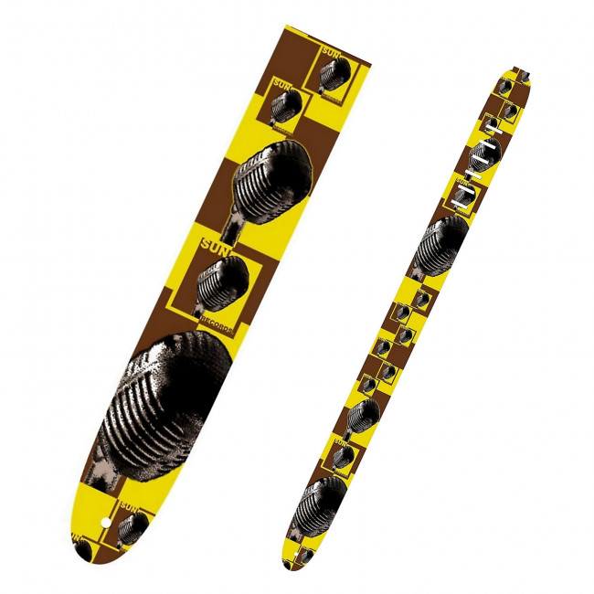 PERRI'S P25SR-1195 - кожаный ремень (2,5") для гитары (Sun records-чёрно-жёлтый) PERRI'S P25SR-1195 - кожаный ремень (2,5") для гитары (Sun records-чёрно-жёлтый)