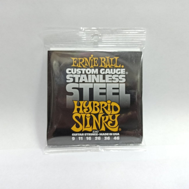Струны для электрогитары 9-46 Ernie Ball 2247 Stainless Steel Hybrid Slinky Струны для электрогитары 9-46 Ernie Ball 2247 Stainless Steel Hybrid Slinky