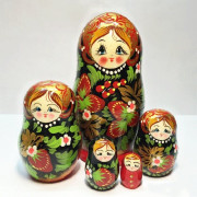 Матрешка Хохлома LHM10155 "Хохлома малая" 5 кукольная Матрешка Хохлома LHM10155 "Хохлома малая" 5 кукольная
