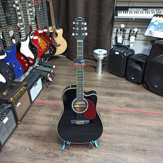 Акустическая гитара Naranda DG220CBK черная с вырезом Акустическая гитара Naranda DG220CBK черная с вырезом