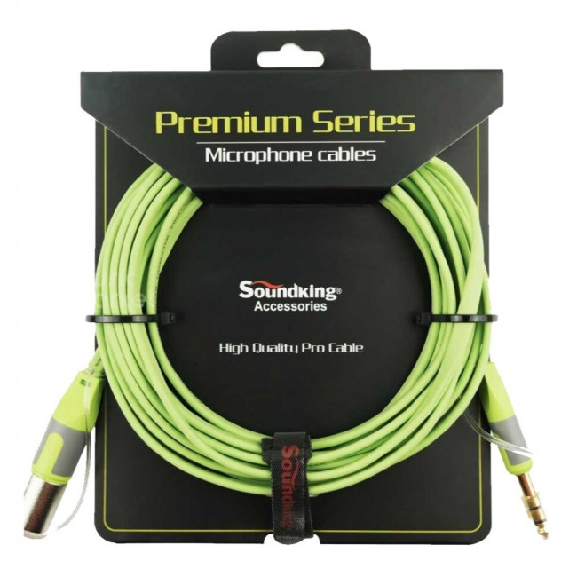 Кабель микрофонный 5м Jack 6.35мм-XLR папа Soundking BXJ042-5M плоский