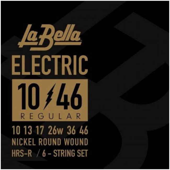 Струны для электрогитары 10-46 La Bella HRS-R Hard Rockin Steel Regular Струны для электрогитары 10-46 La Bella HRS-R Hard Rockin Steel Regular