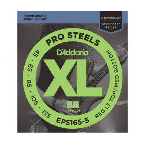 Струны для 5-струнной бас гитары 45-135 D'Addario EPS165-5 ProSteels Струны для 5-струнной бас гитары 45-135 D'Addario EPS165-5 ProSteels