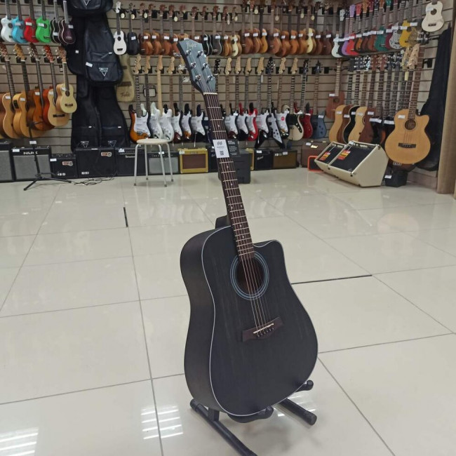 Акустическая гитара Flight D-155C MAH BK с вырезом цвет черный Акустическая гитара Flight D-155C MAH BK с вырезом цвет черный