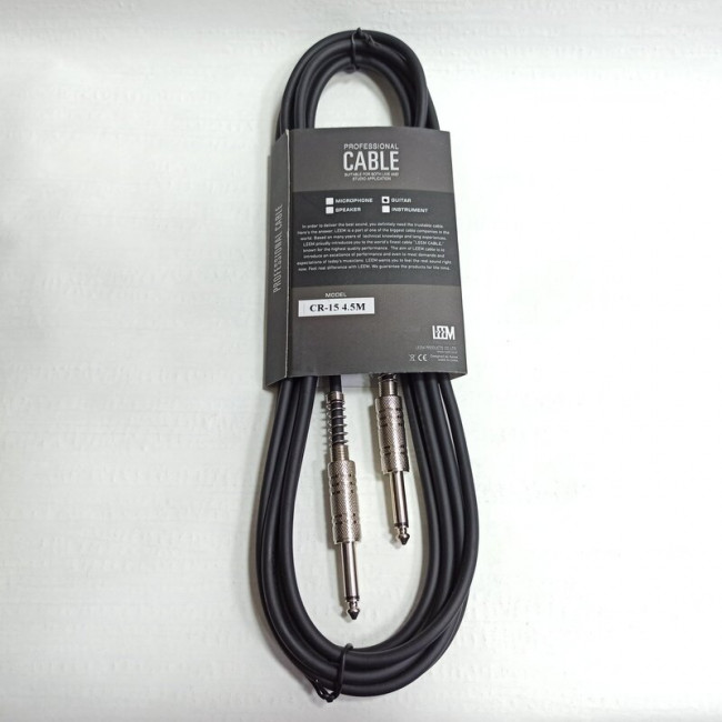 Кабель инструментальный 4.5м Leem CR-15 Кабель инструментальный 4.5м Leem CR-15