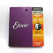 Струны для акустической гитары 12-53 Elixir 11052 NANOWEB Light