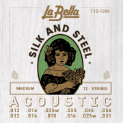 Струны для 12-струнной гитары 12-56 La Bella 710-12M Medium "шелк и сталь" Струны для 12-струнной гитары 12-56 La Bella 710-12M Medium "шелк и сталь"
