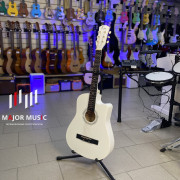 FFG-38C-WH-M Акустическая гитара, с вырезом, белая, Foix FFG-38C-WH-M Акустическая гитара, с вырезом, белая, Foix