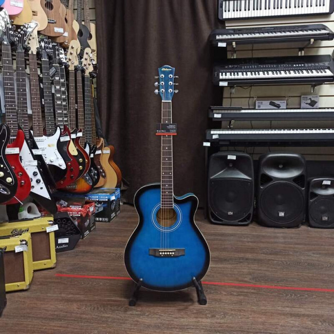 Акустическая гитара Elitaro E4010BLS с вырезом синяя Акустическая гитара Elitaro E4010BLS с вырезом синяя