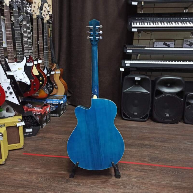 Акустическая гитара Elitaro E4010BLS с вырезом синяя Акустическая гитара Elitaro E4010BLS с вырезом синяя