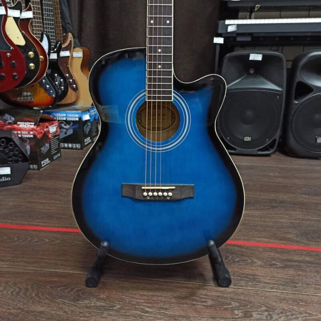 Акустическая гитара Elitaro E4010BLS с вырезом синяя Акустическая гитара Elitaro E4010BLS с вырезом синяя