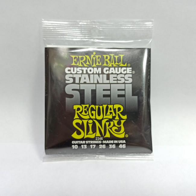 Струны для электрогитары 10-46 Ernie Ball 2246 Stainless Steel Regular Slinky Струны для электрогитары 10-46 Ernie Ball 2246 Stainless Steel Regular Slinky