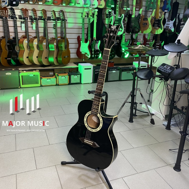 б/у Электроакустическая гитара SGR by Schecter SGR-SA-1 с вырезом цвет черный*