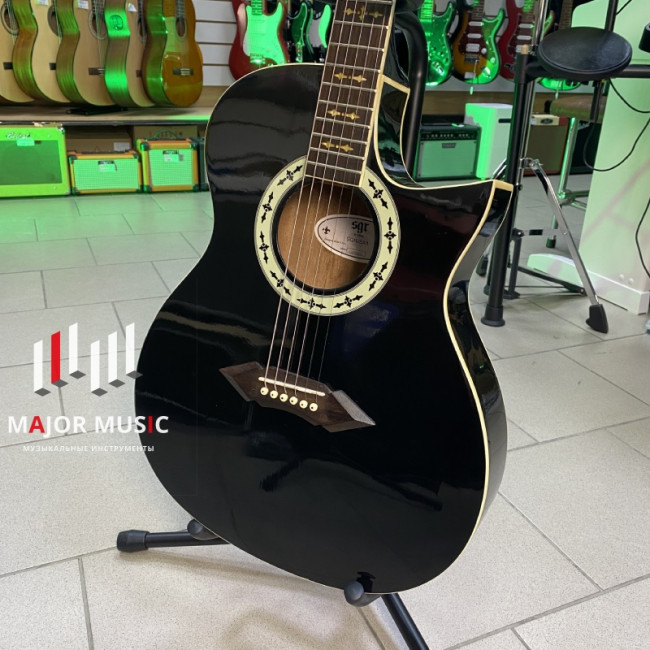 б/у Электроакустическая гитара SGR by Schecter SGR-SA-1 с вырезом цвет черный*