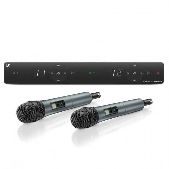 Двухканальная вокальная радиосистема Sennheiser XSW 1-825 DUAL-B 614–638 МГц Двухканальная вокальная радиосистема Sennheiser XSW 1-825 DUAL-B 614–638 МГц