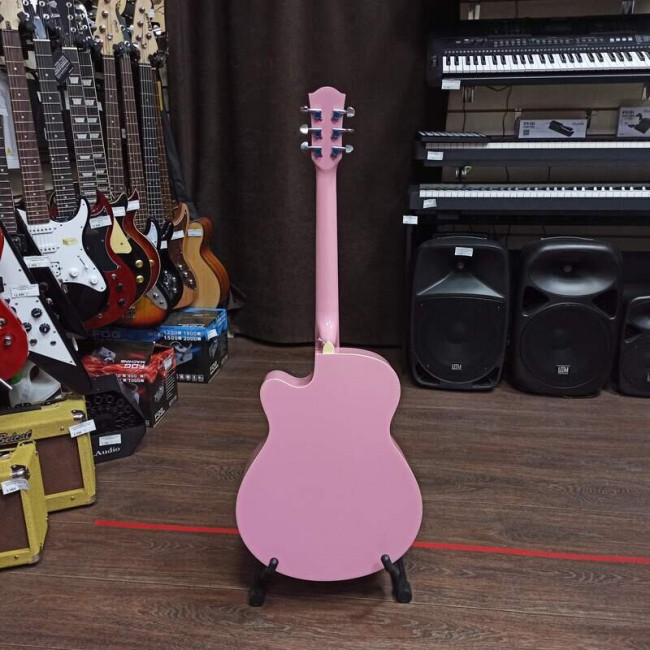 Акустическая гитара Elitaro E4010PI с вырезом розовая Акустическая гитара Elitaro E4010PI с вырезом розовая