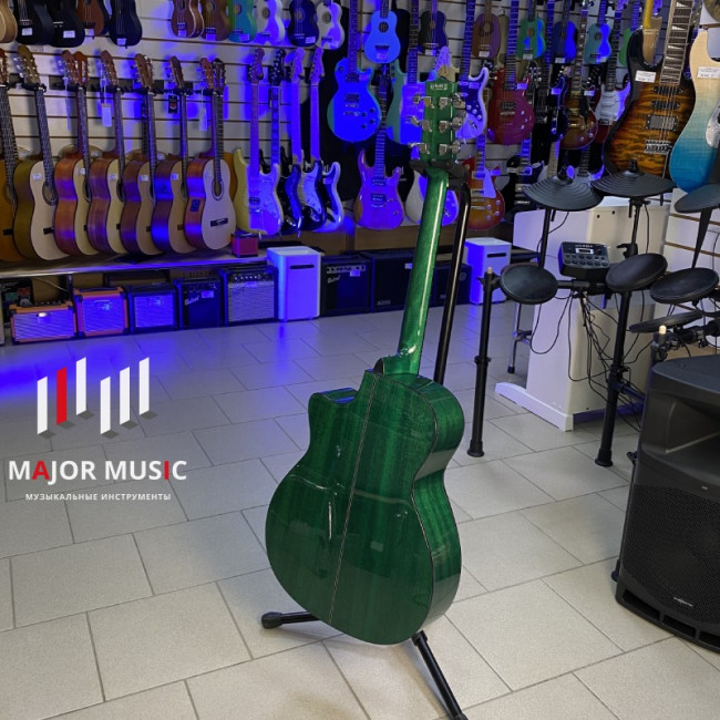 Акустическая гитара Magna MGC-02 с вырезом цвет зеленый