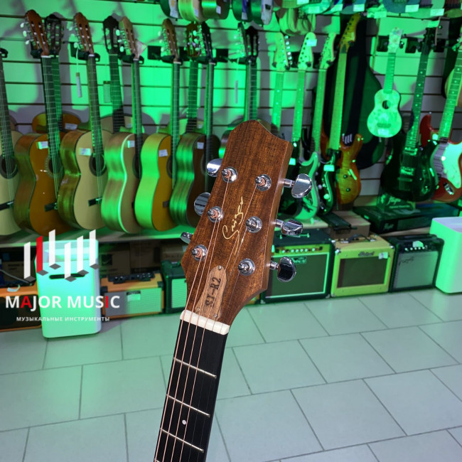 SJ-R2 Акустическая гитара, с вырезом, цвет натуральный, Smiger