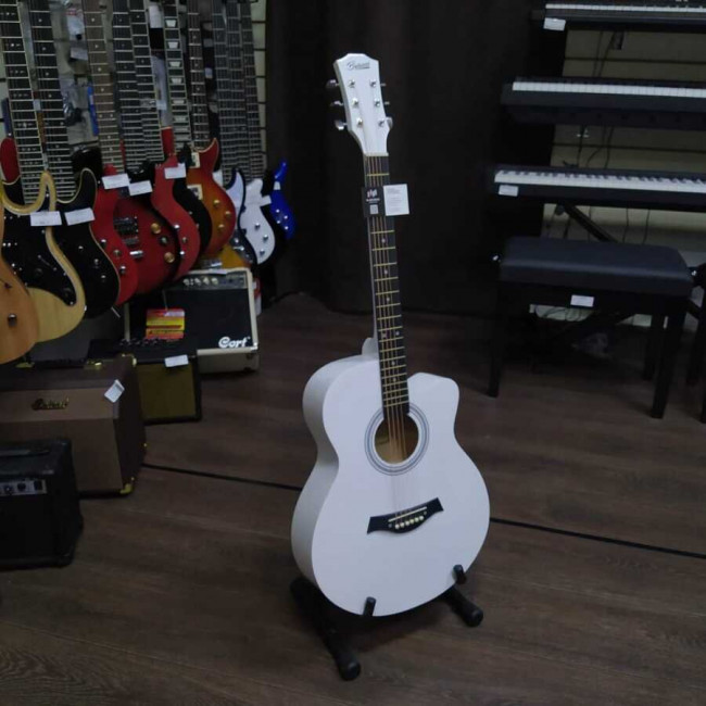 Акустическая гитара Belucci BC4010WH с вырезом белая