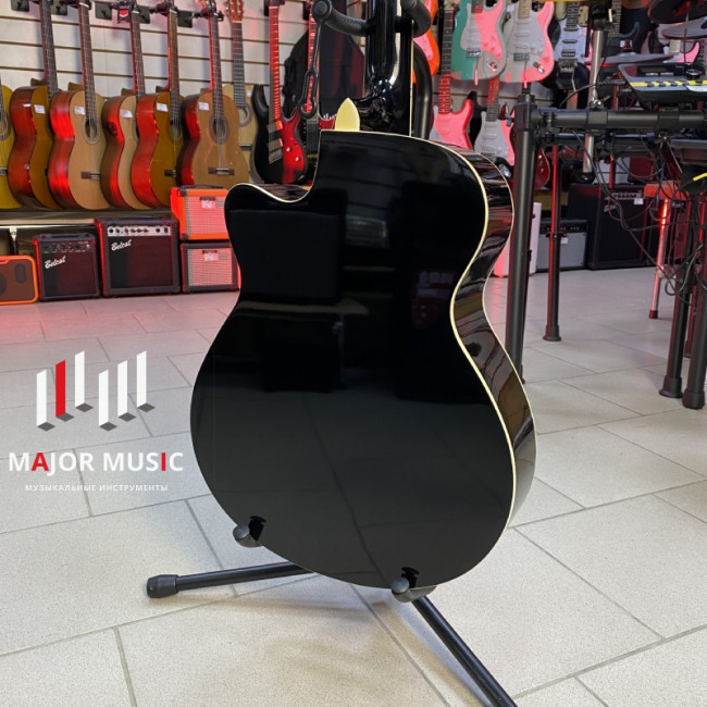 GA-H10-BK Акустическая гитара, с вырезом, черная, Smiger GA-H10-BK Акустическая гитара, с вырезом, черная, Smiger