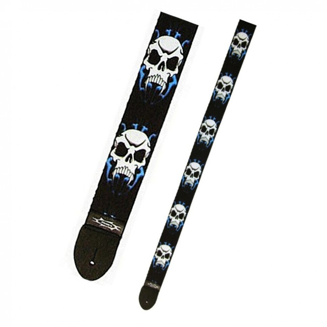 Ремень гитарный PERRI'S LPCP-290 Чумовой череп Ремень гитарный PERRI'S LPCP-290 Чумовой череп