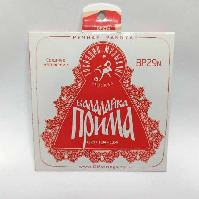Струны для балалайки прима Господин Музыкант BP29N среднее натяжение