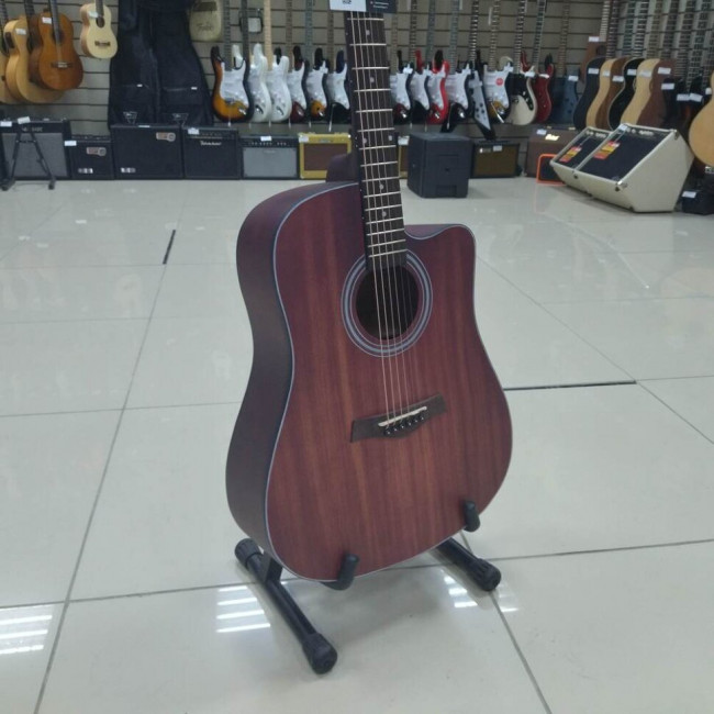 Акустическая гитара Flight D-155C MAH RD с вырезом цвет красный