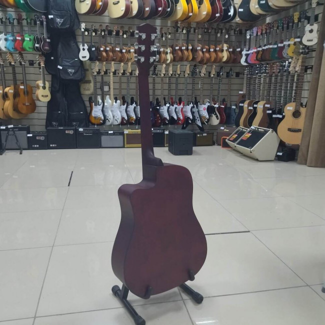 Акустическая гитара Flight D-155C MAH RD с вырезом цвет красный