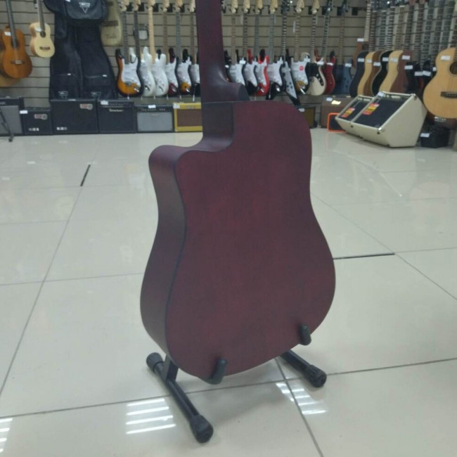 Акустическая гитара Flight D-155C MAH RD с вырезом цвет красный