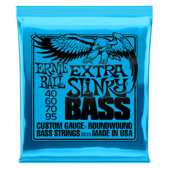 Струны для бас гитары 40-95 Ernie Ball 2835 Extra Slinky