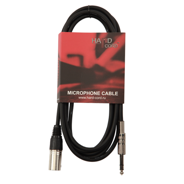 Микрофонный кабель HardCord MCS-30 Jack моно 6,3 - XLR папа 3м Микрофонный кабель HardCord MCS-30 Jack моно 6,3 - XLR папа 3м