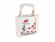 Сумка сувенирная Rin HY-C025 "Ноты и сердечки" белая Сумка сувенирная Rin HY-C025 "Ноты и сердечки" белая