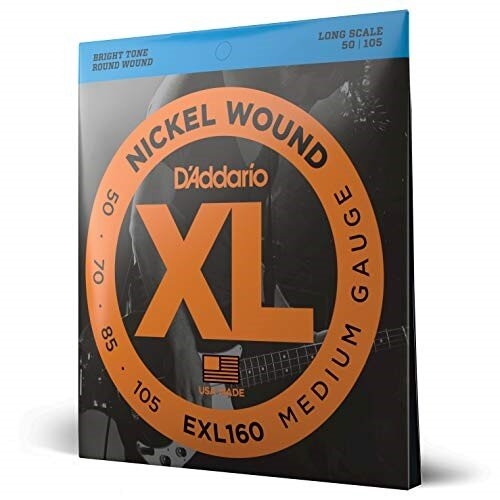 Cтруны для бас гитары 50-105 D'Addario EXL160 XL NICKEL WOUND Long Medium
