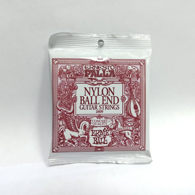 Струны для классической гитары Ernie Ball 2409 Ernesto Palla черный нейлон бронзовая оплетка шарик на конце