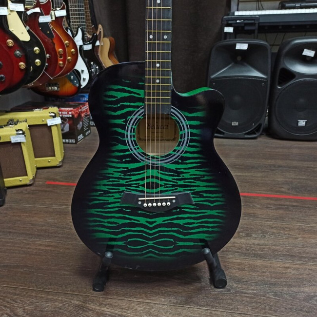 Акустическая гитара Belucci BC4030GR зеленая с вырезом