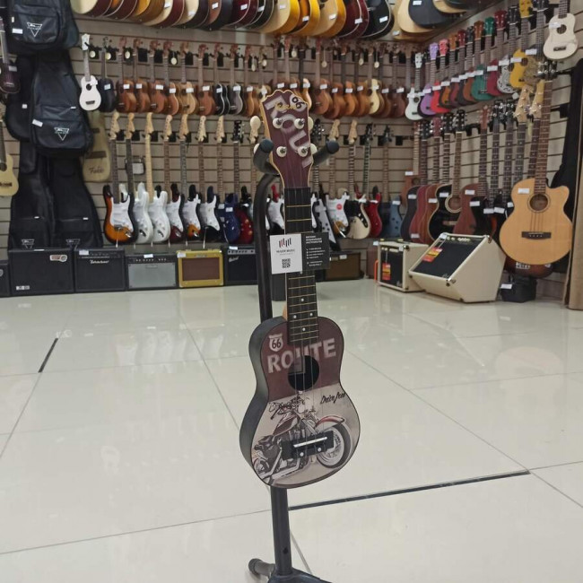 Укулеле сопрано TERRIS PLUS-70 MOTO с рисунком Укулеле сопрано TERRIS PLUS-70 MOTO с рисунком